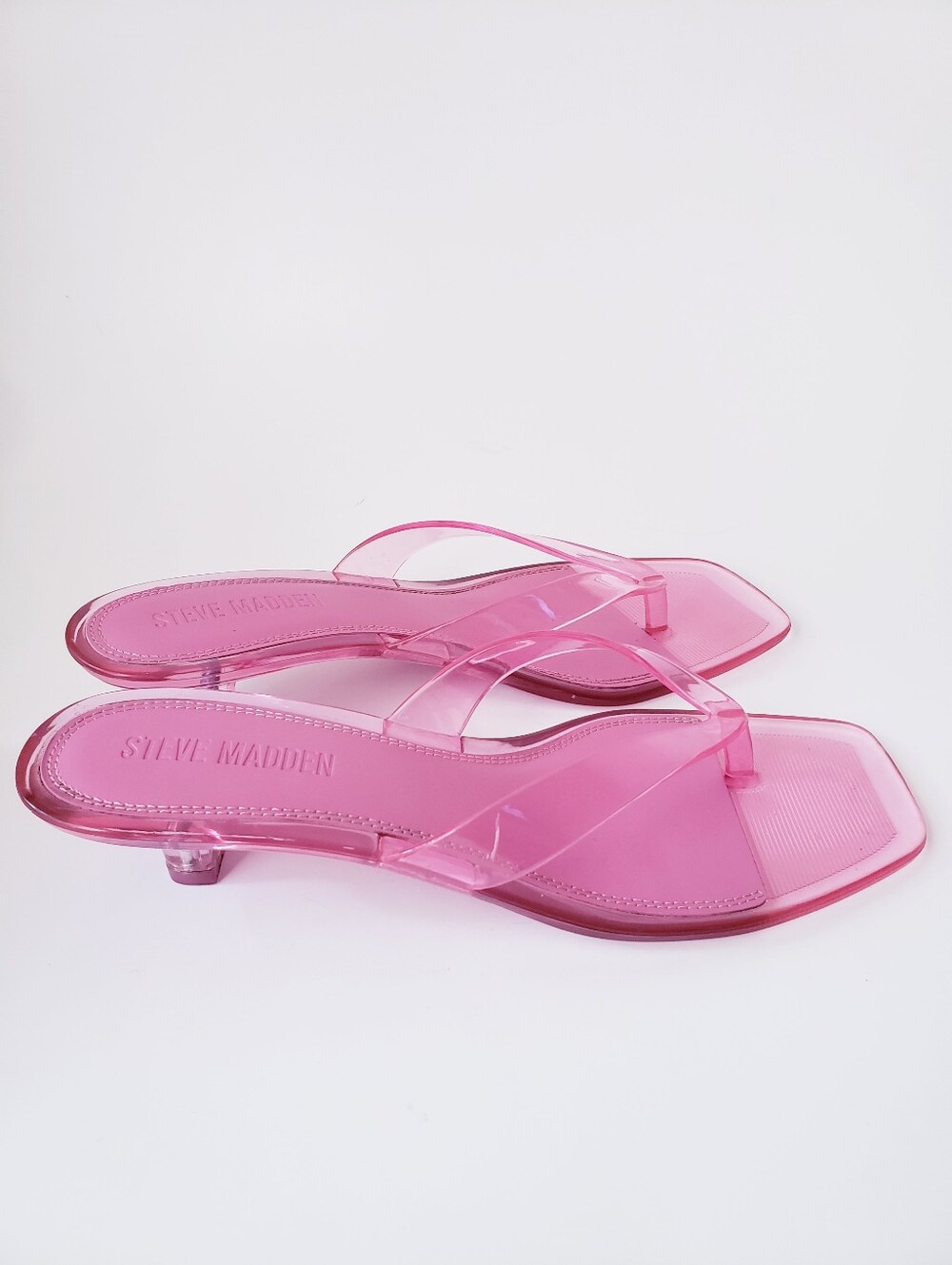 Steve Madden Pink Clear Kittem Heels - Picture 4 of 12